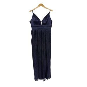 City Vibe Navy Blue Shimmer Formal Dress Evening Gown Womens Juniors 15 NWT